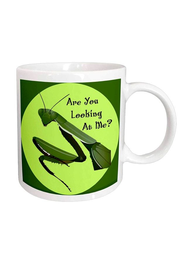 Praying Mantis Mug White