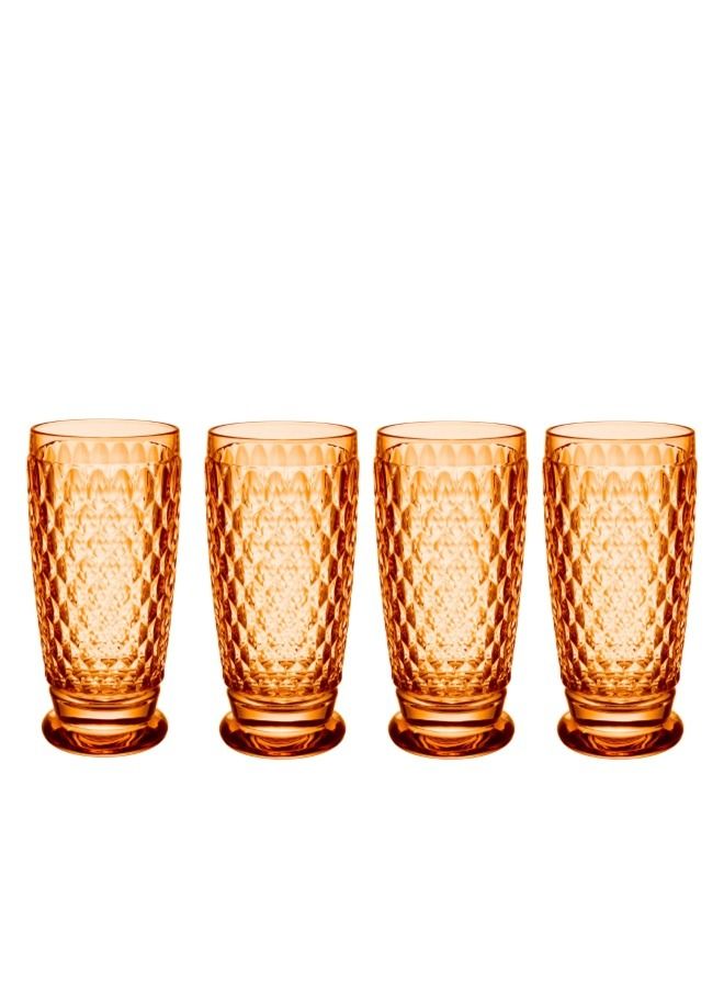 4 Pieces Boston Apricot Highball tumbler sets