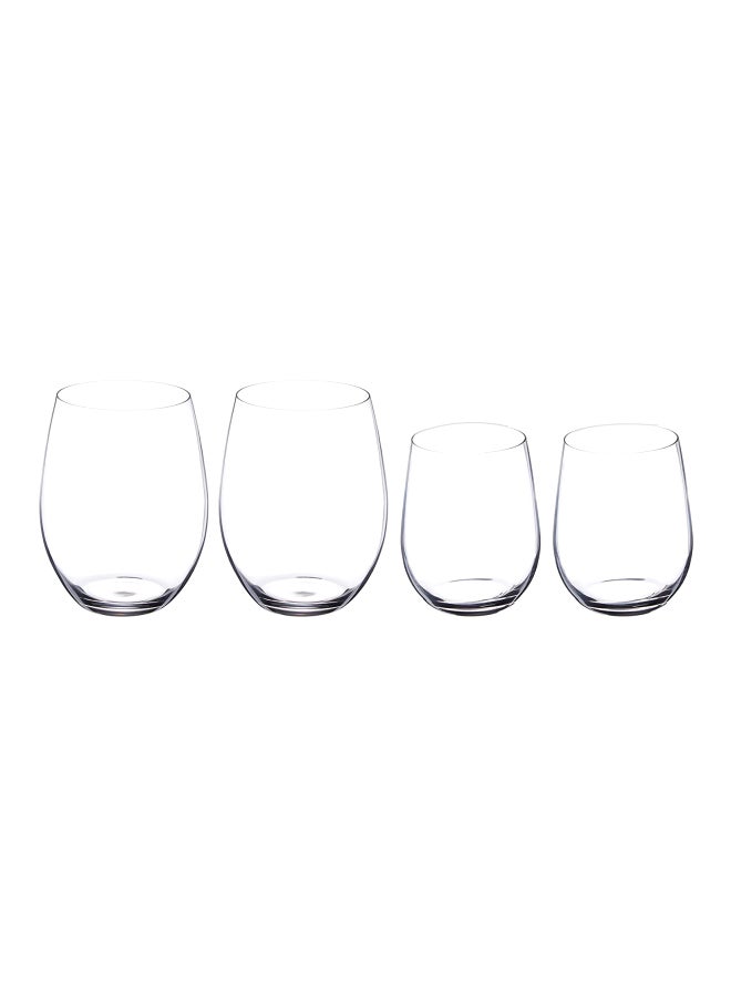 4-Piece Tumbler Set Clear 9.8x7.8x4.2inch