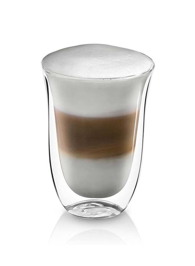 2-Piece Latte Macchiato Glass Clear 12centimeter