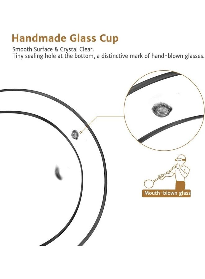 6-Piece Double Walled Coffee Cups Clear