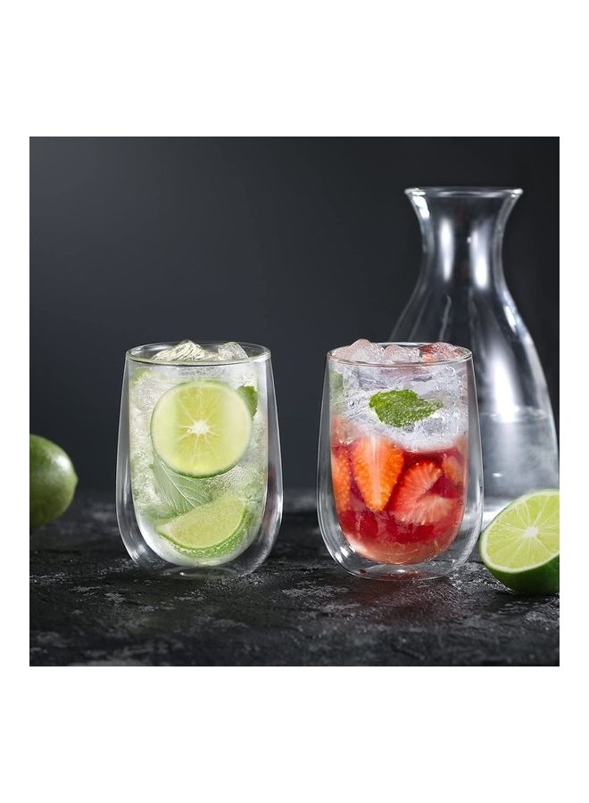 6-Piece Double Walled Coffee Cups Clear