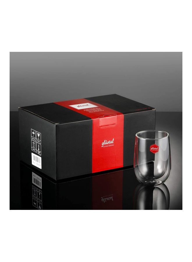 6-Piece Double Walled Coffee Cups Clear