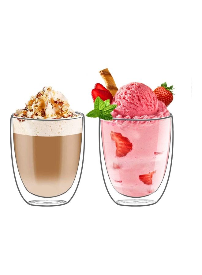 2-Piece Double Walled Mugs Clear
