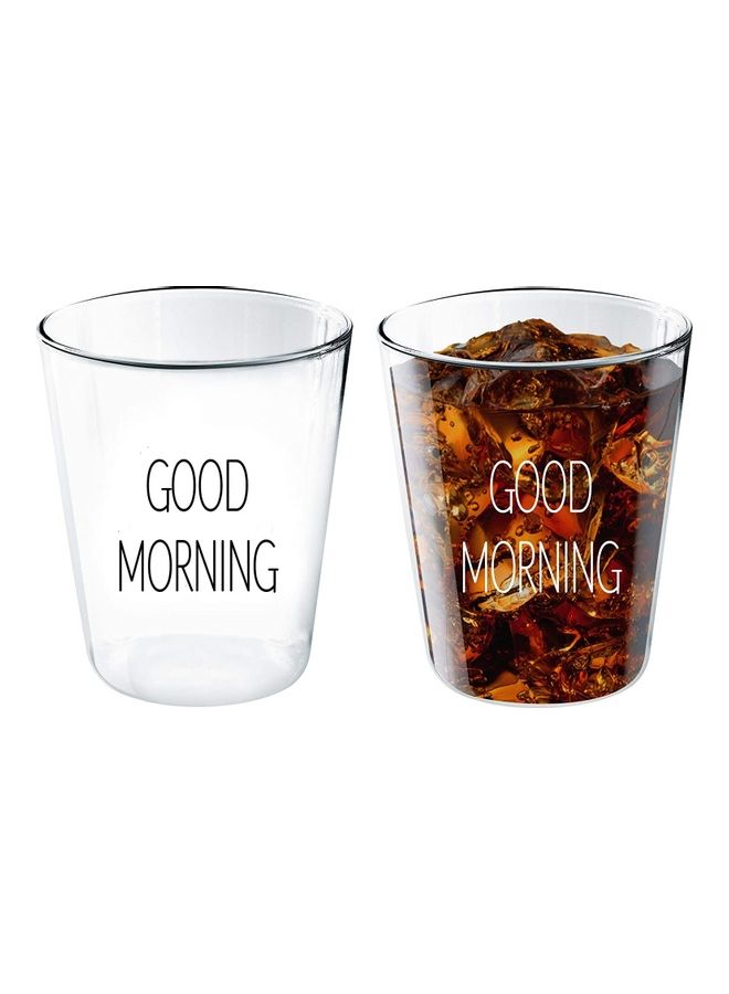 Set of 2 Dishwasher Safe Glass multicolour 400mm