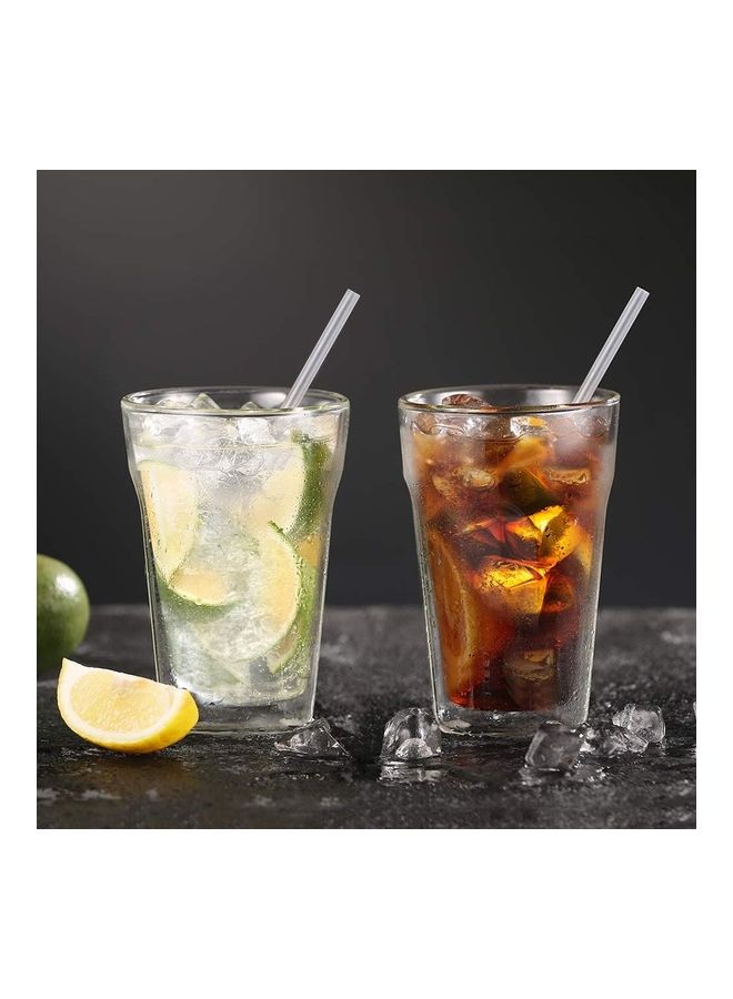2 piece Double Walled Coffee Glasses Mugs multicolour