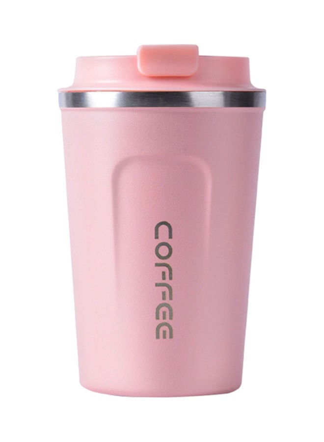 Stainless Steel Insulated Thermal Coffee Cup Pink/Silver 15x7.50x9.40cm