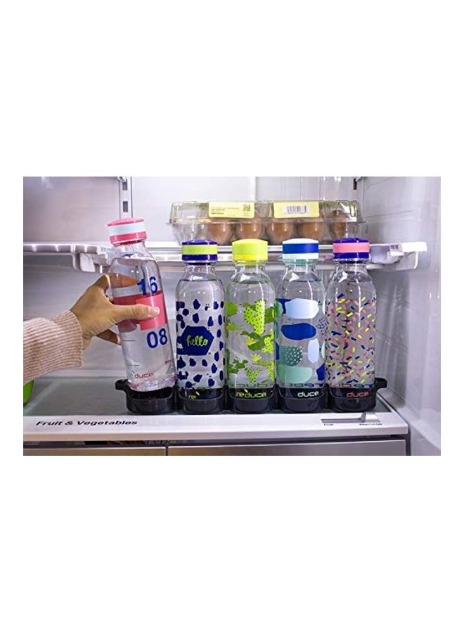 5-Piece Reusable Water Bottles With Twist Off Cap Multicolour