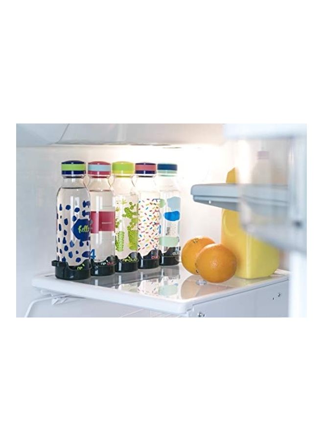 5-Piece Reusable Water Bottles With Twist Off Cap Multicolour