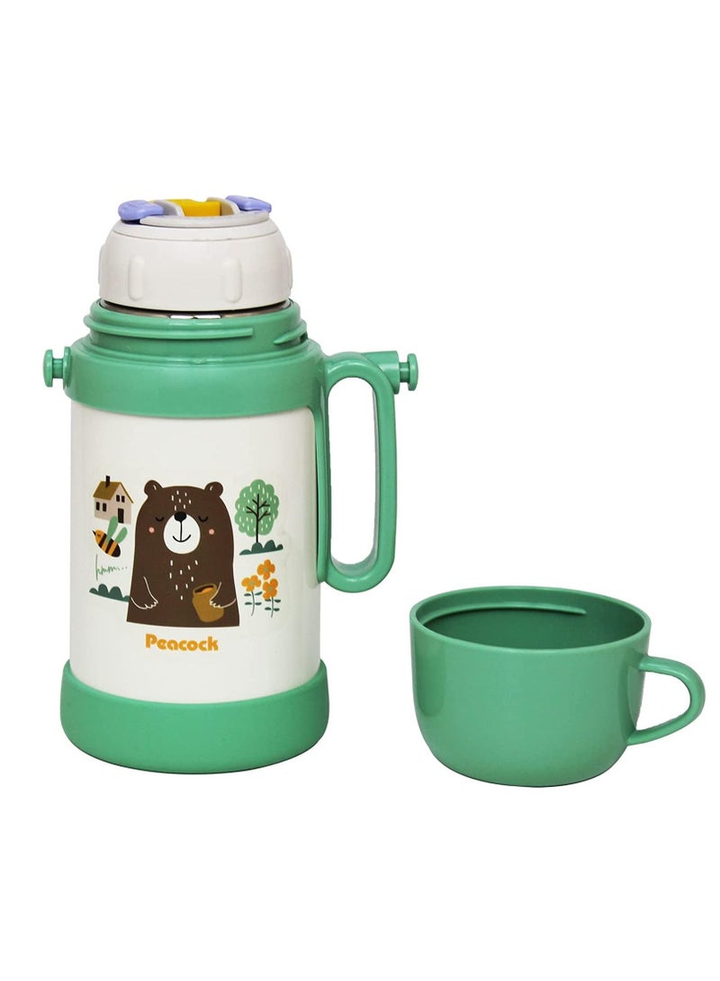 Water Bottle Stainless Steel Kids Vacuum Bottle 450ml Green