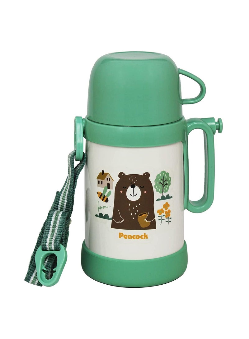 Water Bottle Stainless Steel Kids Vacuum Bottle 450ml Green