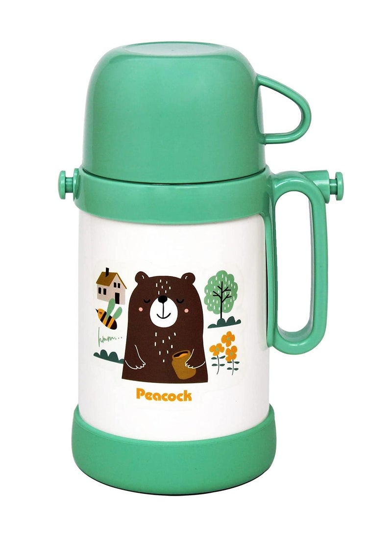 Water Bottle Stainless Steel Kids Vacuum Bottle 450ml Green