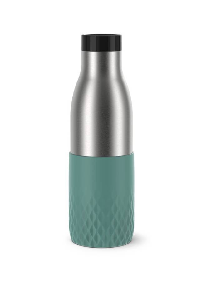 Bludrop Thermal Stainless Steel Bottle Green/Grey/Black 0.5 Litre
