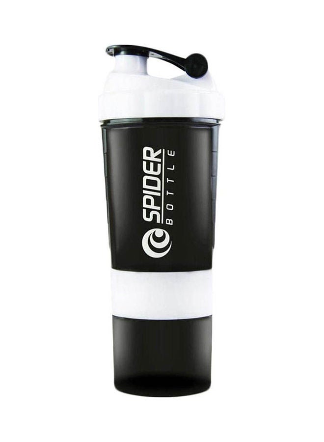 Spider Bottle Water Bottle Protein Shaker With Storage Containers Black 18.2 x 10.3 x 9.9cm