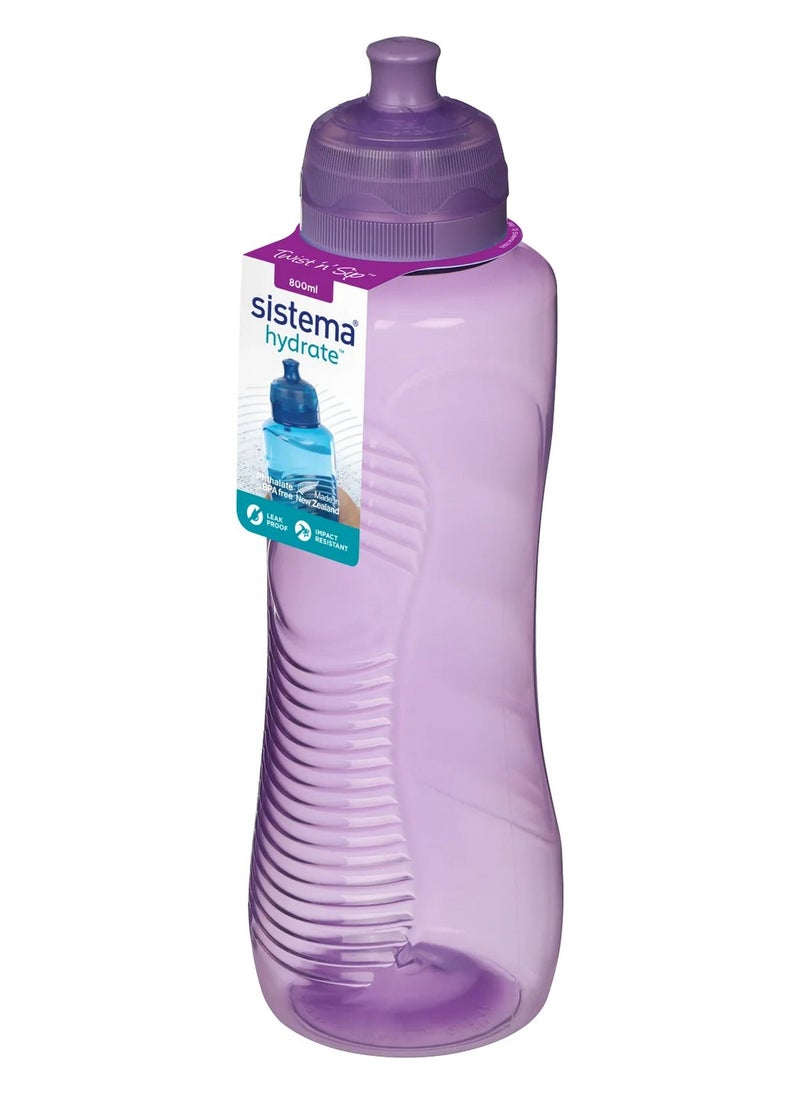 Sistema 800Ml Tritan Quick Flip Bottle Purple