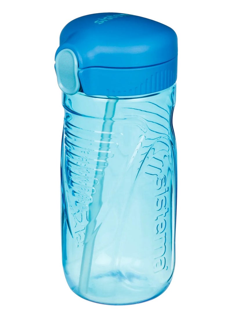 Sistema 520ml Tritan Quick Flip Water Bottle Blue : Hydration - Leak-proof - Portable - Sports Bottle - BPA-free Blue