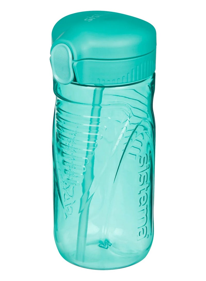 Sistema 520ml Tritan Quick Flip Water Bottle Green : Hydration - Leak-proof - Portable - Sports Bottle - BPA-free Green