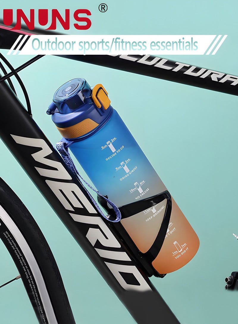 1L Motivational Water Bottle with Time Marker, Leakproof BPA & Toxic Free, Inspirational Tritan Sports Drinking Jug Water Jug with Flip Spout Fit for Home Office, Gym, Outdoor Sports