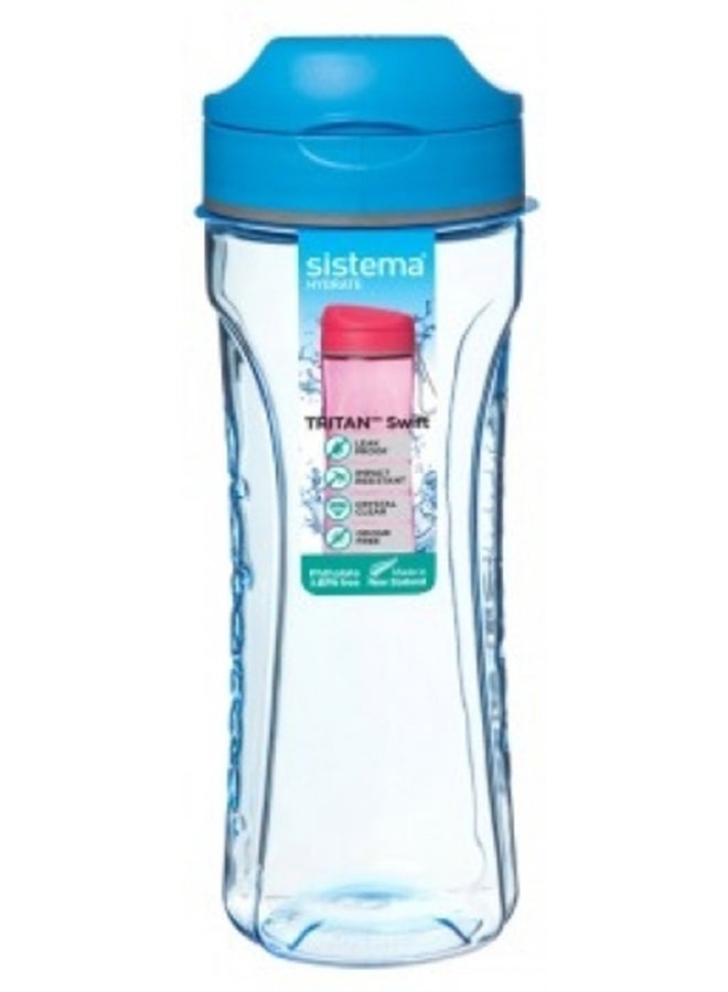 Sistema 600Ml Tritan Quick Flip Bottle Blue