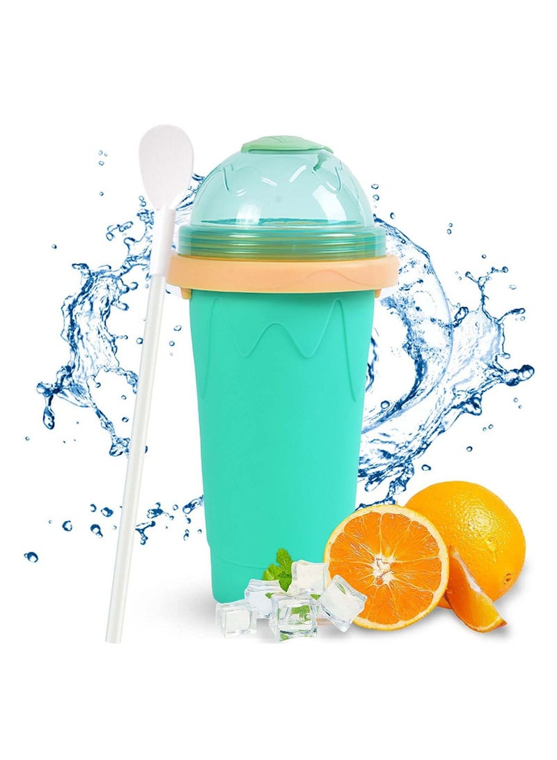Slushy Maker Ice Cup Travel Portable Double Layer Silica Pinch Hot Summer Cooler Smoothie Silicon into Children's Adult