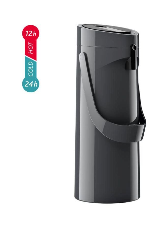 Ponza Pump Vacuum Flask Black