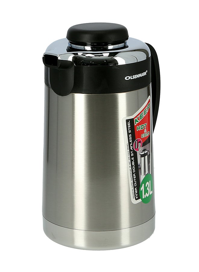 Ultramax Stainless Steel Thermos Silver/Black