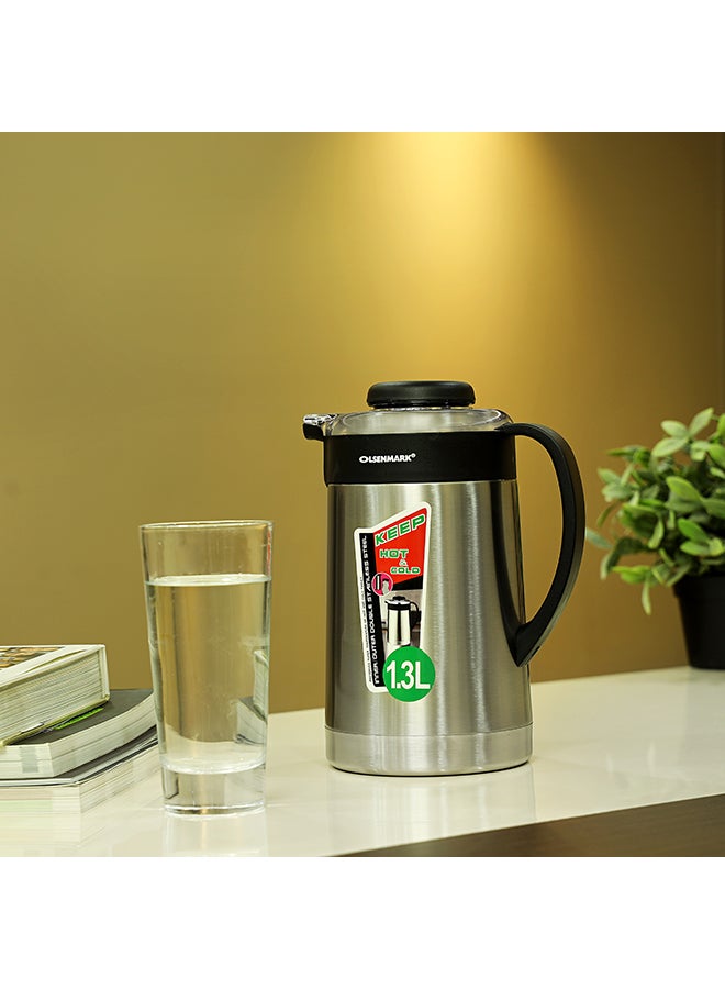 Ultramax Stainless Steel Thermos Silver/Black