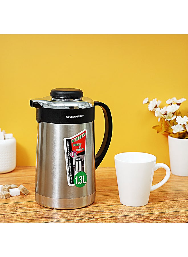Ultramax Stainless Steel Thermos Silver/Black