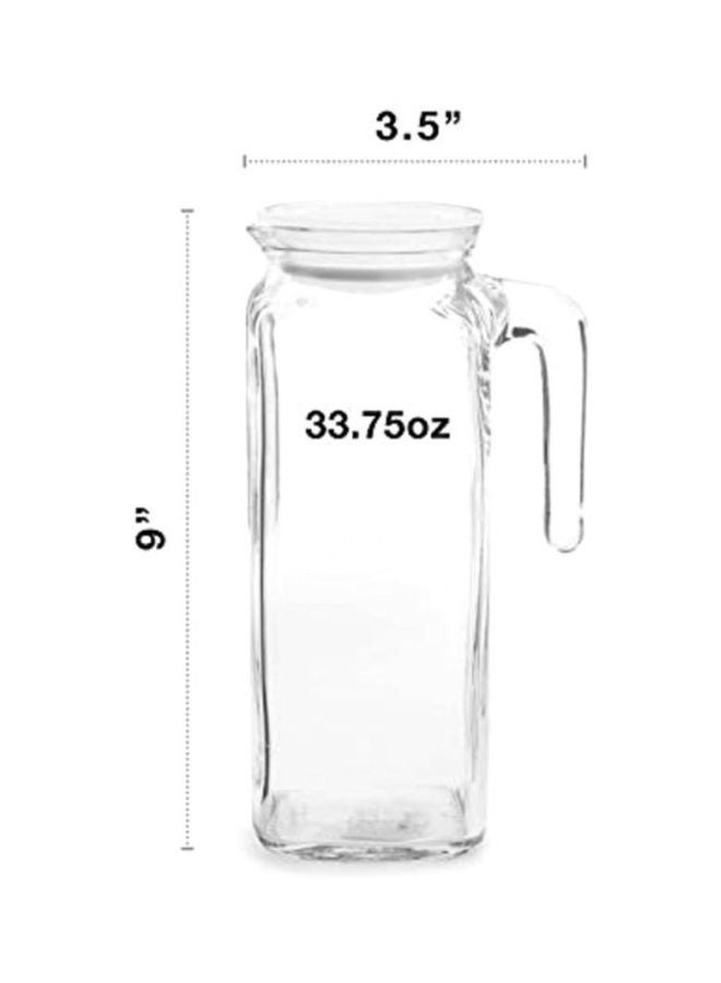 Glass Jug With Lid Clear