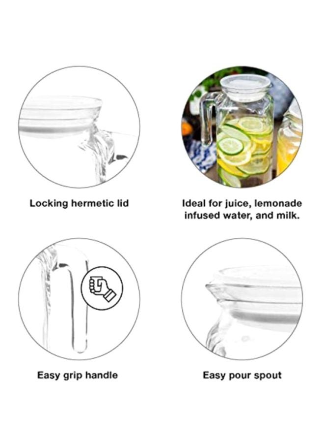 Glass Jug With Lid Clear