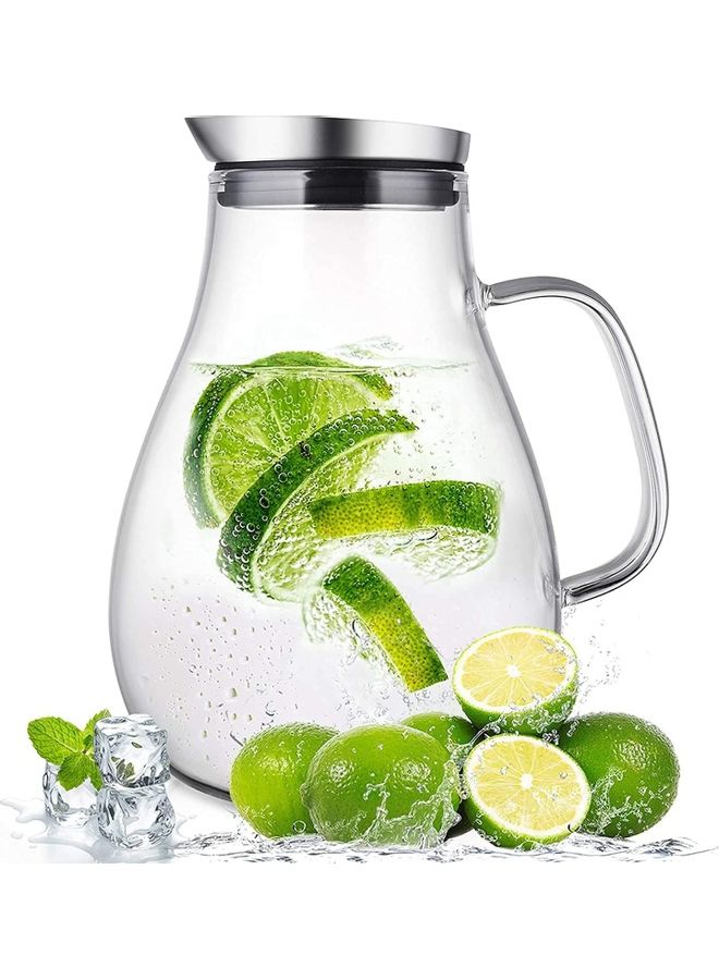 Glass Jug With Lid Clear