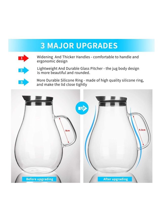 Glass Jug With Lid Clear