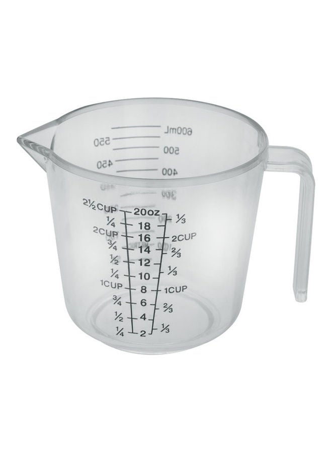Measuring Mug With Handle Clear 600ml