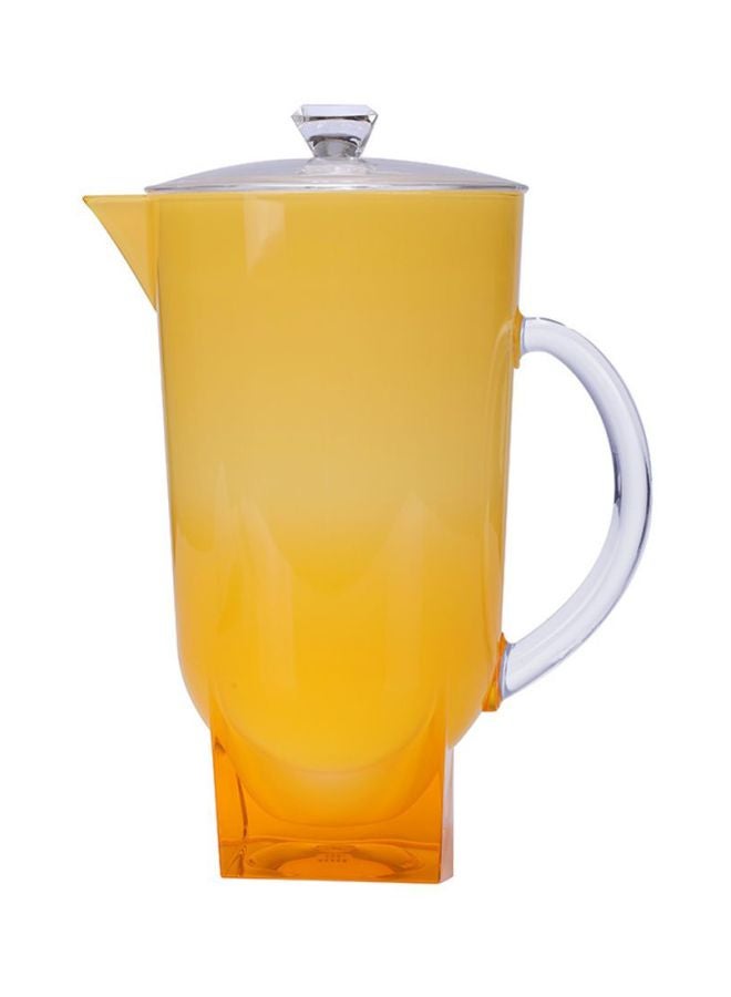 Acrylic Jug With Lid Yellow/Clear 162X302X158 Millimeter Assorted Colour 2.2Liters