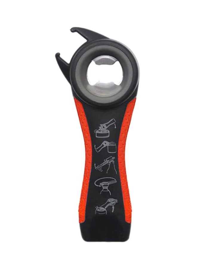 5-In-1 Stainless Steel Bottle Opener Black/Orange 14.5x3cm