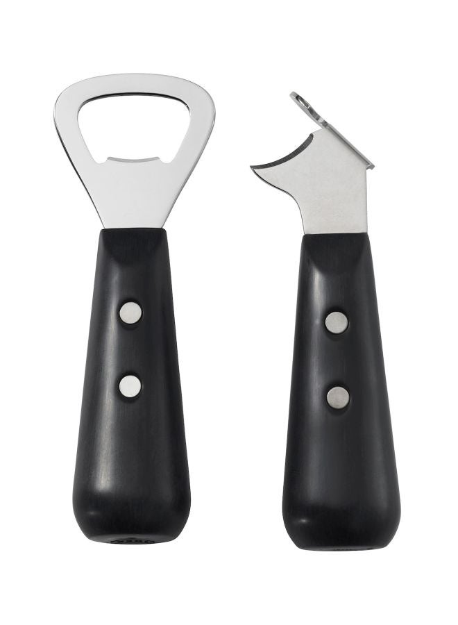 Stainless Steel Bottle And Can Opener Black/Silver 10centimeter