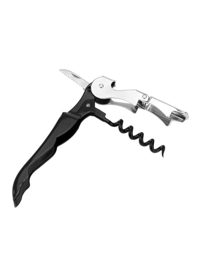 Stainless Steel Bottle Opener Silver/Black 12.1x2centimeter
