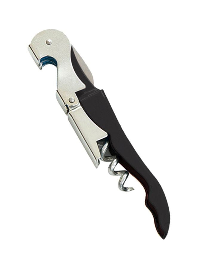 Stainless Steel Bottle Opener Silver/Black 12.1x2centimeter