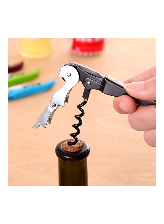 Stainless Steel Bottle Opener Silver/Black 12.1x2centimeter