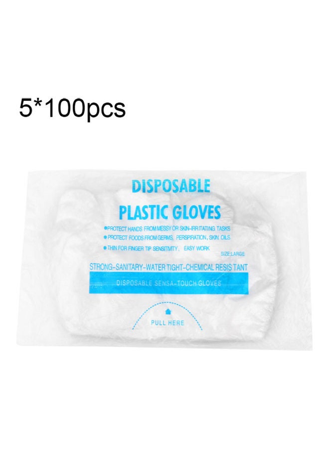500-Piece Disposable Food Grade Protective Gloves Multicolour