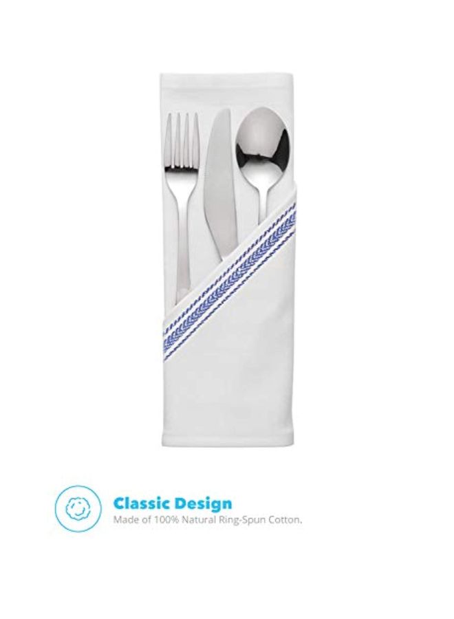 15-Piece Classic Kitchen Towel White 14x25inch