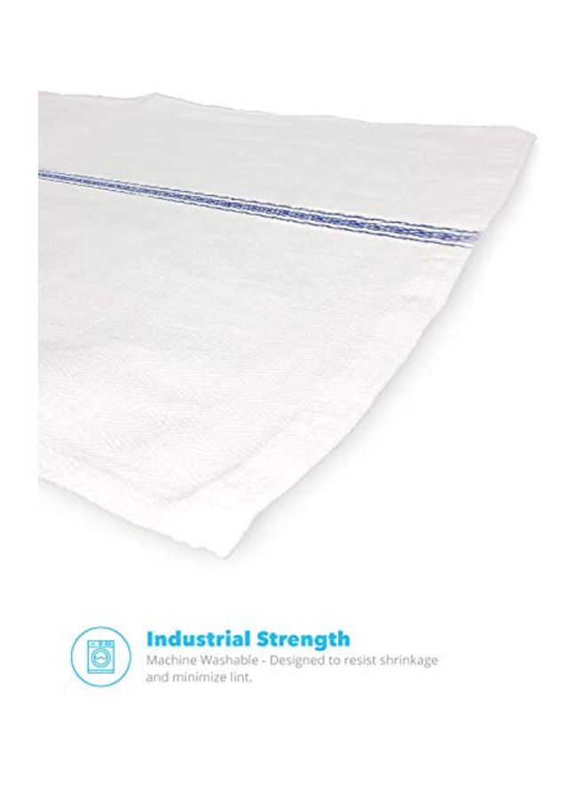 15-Piece Classic Kitchen Towel White 14x25inch