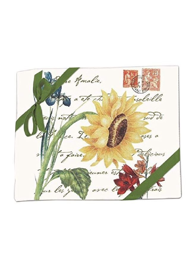 2-Piece Sunflower Printed Dish Towel Sunflower Flour 36x28inch