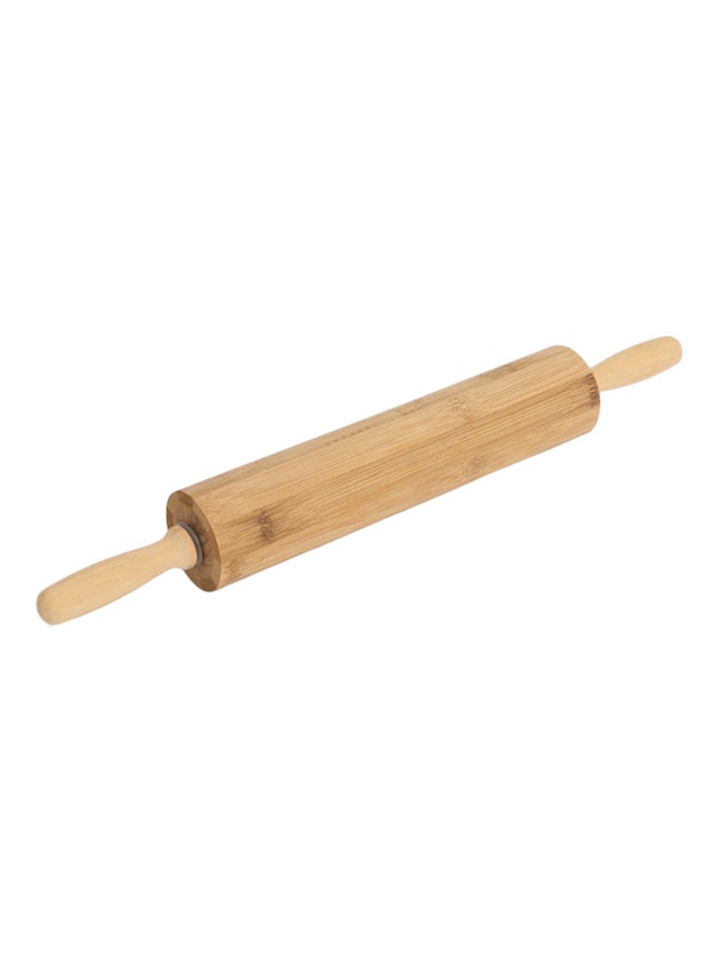 Classic Wooden Rolling Pin Beige 30centimeter