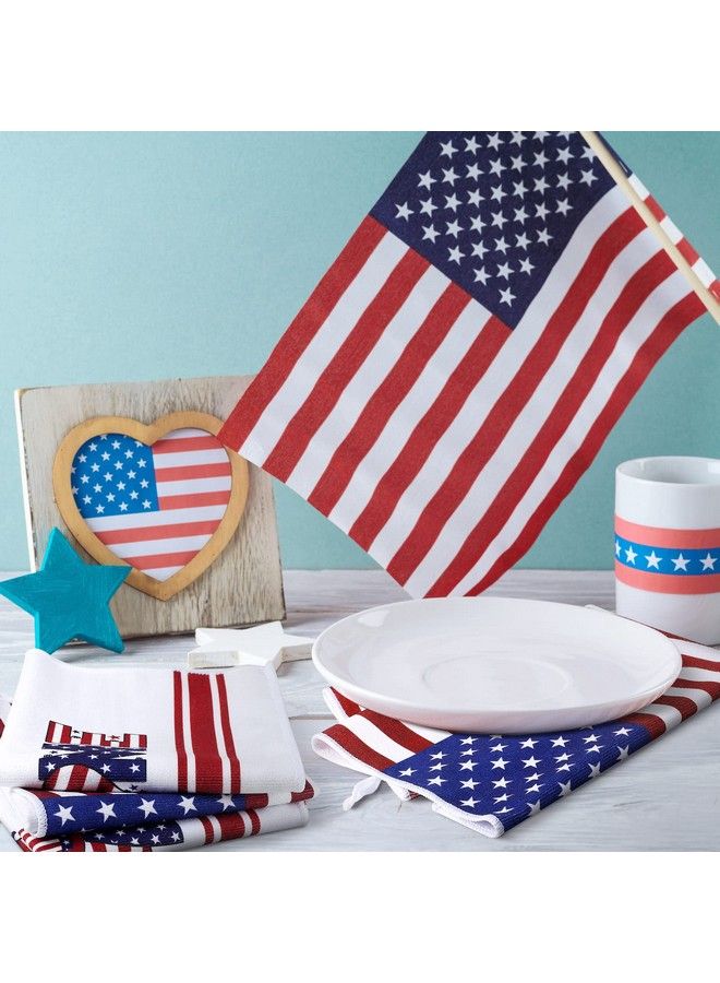 4 Pack 4Th Of July Kitchen Towels Patriotic Towels Star And Stripes Dish Towels Independence Day Hand Towels Red White And Blue Tea Towels For Kitchen Housewarming Gifts Memorial Day Home Decor