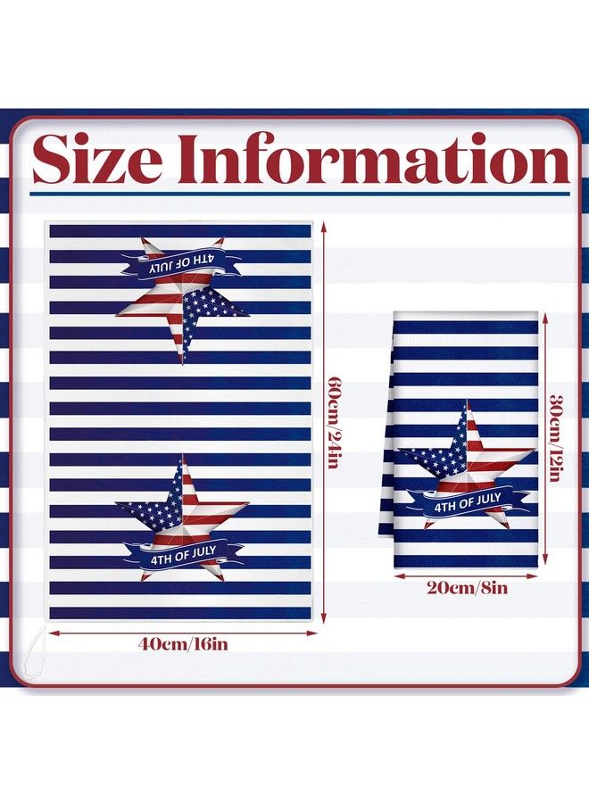 4 Pack 4Th Of July Kitchen Towels Patriotic Towels Star And Stripes Dish Towels Independence Day Hand Towels Red White And Blue Tea Towels For Kitchen Housewarming Gifts Memorial Day Home Decor