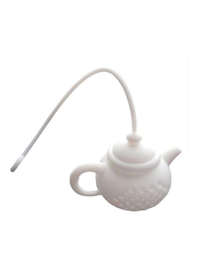 Eco-friendly Kettle-shape Loose Leaf Tea Ball Infusers For Kitchen White 6x5x4cm