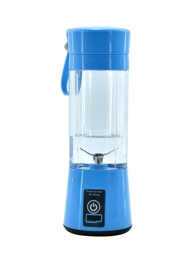 Portable And Rechargeable Battery Juice Blender Clear/Blue 23cm