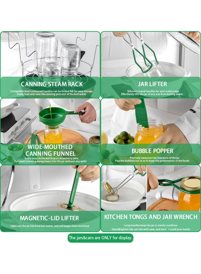 7-Piece Professional Canning Kit Green
