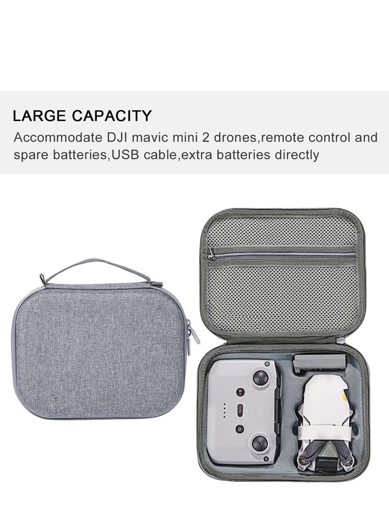 Original Mavic Mini 2 Carrying Case, Storage Bag Hard Shell Box for DJI Mini 2 Drone Accessories Large Capacity Storage Travel Box Compatible with DJI Mini 2 Drone and Full Combo Accessories (Grey)